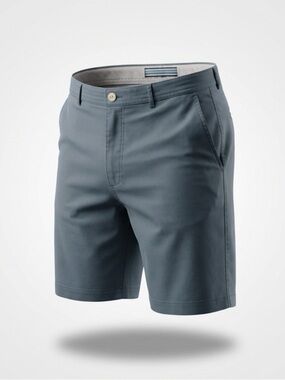 Peter Millar Men's Flat Front Shorts - Slate Blue